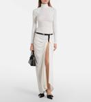 Платье с поясом и драпировкой Coperni, White - фото 2