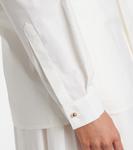 Хлопковая рубашка Elie Saab, Powder White - фото 6