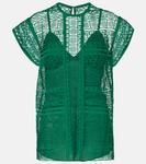 Топ из макраме Elie Saab, Absinthe Green - фото