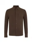 Рубашка с накладными карманами Moorer, коричневый - фото
