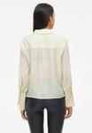Блуза VILA Button-down blouse, Birch/White - фото 3