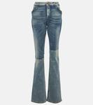 Джинсы bootcut со средней посадкой Balmain, Bleu Jean - фото