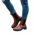 Женские эластичные ботильоны Side Stretch в темно-ржавом цвете Qupid, Dark Rust - фото 5