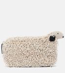 Клатч долли с бисером Staud, Ivory - фото