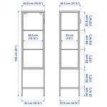 Шкаф со стеклянной дверью IKEA, 42x37x155 см, цвет light turquoise - фото 6