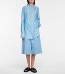 Коричневые льняные и хлопковые бермуды Joseph, Cerulean - фото 2