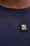 Хлопковая футболка Hugo, темно-синий - фото 5