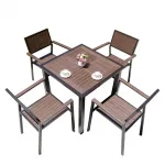 Комплект садовой мебели: 4 стула Buck, стол квадратный, 70х70 см - фото 6