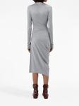 Платье с длинными рукавами и драпировкой JW Anderson, серый - фото 4