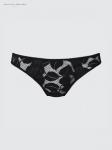 Кружевные трусики (с рисунком) Uniqlo, черный - фото