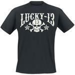 Футболка Lucky 13 Skull Stars, черный - фото