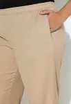 Брюки weites bein elastikbund Ulla Popken, Camel - фото 4