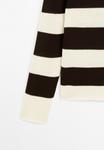 Джемпер Massimo Dutti STRIPED LONG SLEEVE, Beige - фото 8