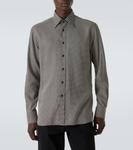 Рубашка в горошек Tom Ford, Black/Ecru - фото 3