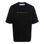 Футболка fw21 logo round neck short sleeve slim fit version black Off-White, черный - фото