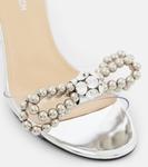 Сандалии с декором в виде двойного банта Mach & Mach, Trasp Silver - фото 5