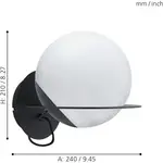 Бра SABALETE E27 1 шт. Eglo, черно-белый - фото 2