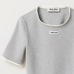 Футболка женская серая Miu Miu - фото 6