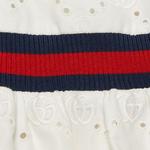 Платье детское Gucci с логотипом, белый - фото 4