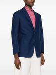 Canali фактурный двубортный пиджак, синий - фото 2