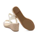 Танкетка с добавлением кожи Tommy Hilfiger, экрю - фото 4