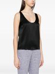 TWINSET атласный топ без рукавов, черный - фото 3