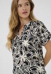 Блуза Kaffe KAANO, Black Light Beige Flower/Black - фото