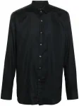 Саржевая рубашка Canali, черный - фото