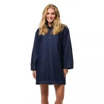 Платье Pieces Kenya long sleeve short, синий - фото