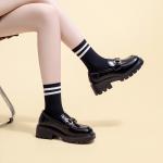 Лоферы женские черные Warrior - фото 9