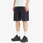 Шорты из хлопкового жаккарда с монограммой Moncler, синий - фото 2