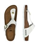 Сандалии женские Birkenstock с добавлением кожи, белый - фото 4