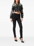 Джинсовая куртка Philipp Plein, украшенная кристаллами, черный - фото 2