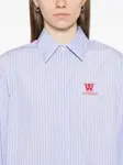 Полосатая рубашка Off-White, синий - фото 5