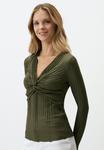 Блуза ANVELOP NECK Jimmy Key, темно-зеленый - фото 5