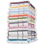 Полотенце для душа Berlin Streifen Gözze, антрацит/бордовый - фото 6