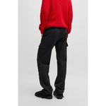 Брюки-карго прямого кроя из хлопка рипстоп HUGO, черный - фото 4