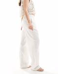 Льняные брюки Monki белого цвета - фото 2