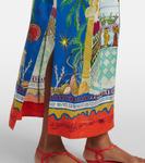 Сюрреалистическое шелковое платье-миди Alémais, разноцветный - фото 5