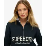Свитер Superdry Slouchy Graphic half zip, черный - фото 4