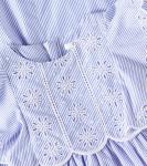 Полосатое вышитое платье Chloé Kids, White Blue - фото 3
