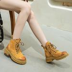 Женские ботинки Martin Boot JIETEGONGYANG, землянисто-желтые, увеличивающие рост - фото 4