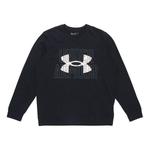 Свитер rival terry logo crew sweatshirt 'black' Under Armour, черный - фото