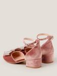 Детские бархатные туфли с бантом-украшением Monsoon, Pink - фото 3