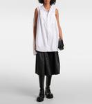 Мини-платье из поплина Sacai, белый - фото 2