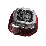 Akkerds Часы Apple Alloy Case Material Ultra2/1 Generation, Black case with black medium frame Sky blue fluoroelastomer single-hand buckle strap - фото 9