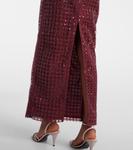 Бисерное макси-платье Rotate, Zinfandel - фото 5