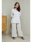 Тканевые брюки Curvy Lady, белый - фото 2