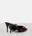 Бабушка Кассандра 90 кожаные мюли Saint Laurent, Bordeaux (Light Bronze) - фото 2