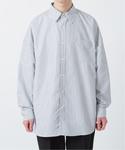 Полосатая рубашка с длинным рукавом Null, цвет A-Gray X White - фото 2